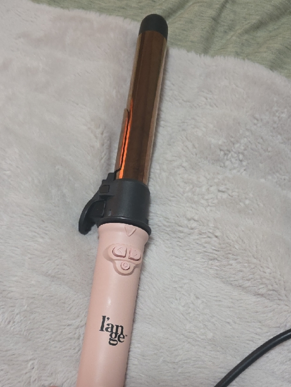 💫L'ange Le Pirouette Rotating Curling Iron in blush pink. - Picture 2 of 2
